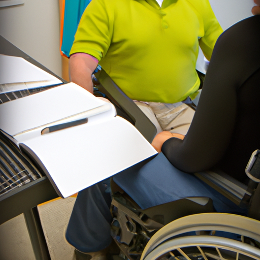מעצב שמראיין משתמש בכיסא גלגלים כדי להבין את הצרכים והאתגרים שלו